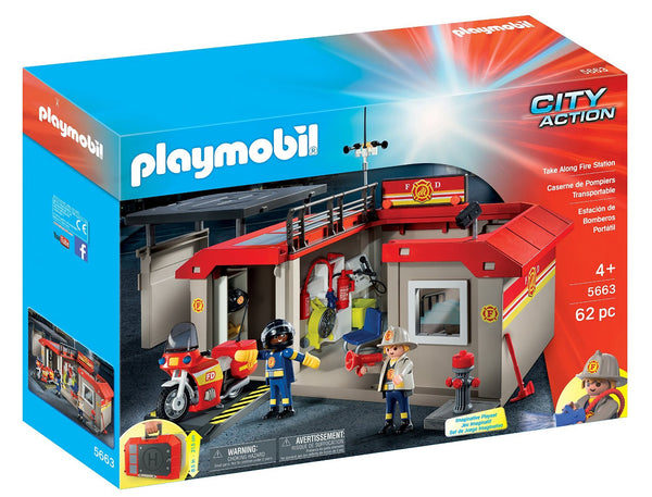 PLAYMOBIL Take Along Fire Station Playset
