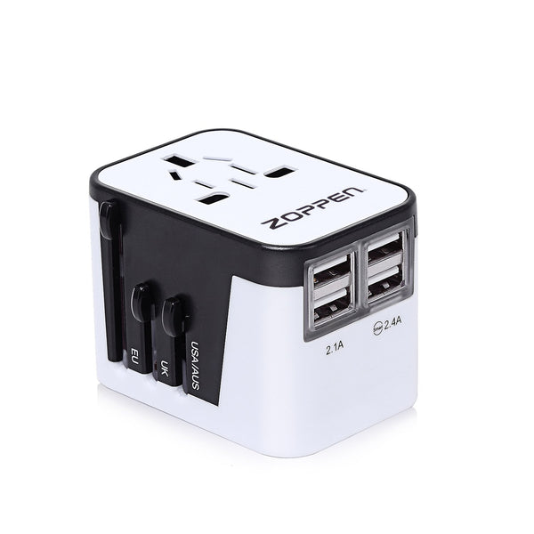 Adaptador de enchufe de viaje internacional de 4 USB