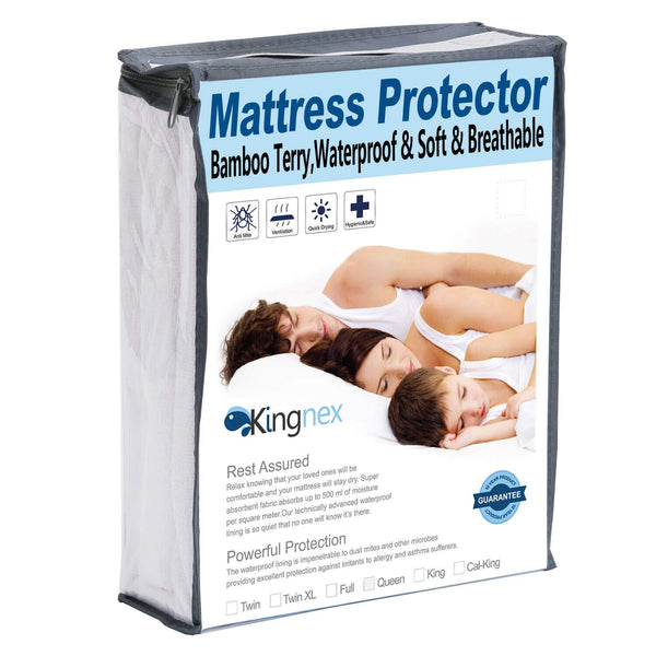 Protector de colchón impermeable de primera calidad Bamboo Terry
