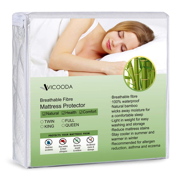 Protectores de colchón de bambú impermeables