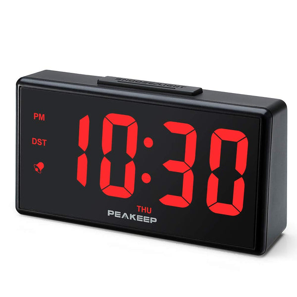 Large Night Light Digital Alarm Clock with USB Charging Port (3 Colors)