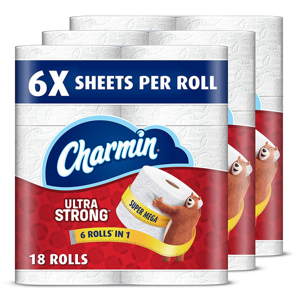 36 Super Mega Rolls Of Charmin Toilet Paper