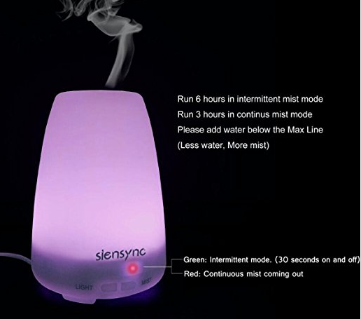Humidificador ultrasónico de niebla fría LED