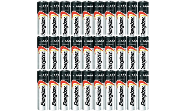 Pilas alcalinas Energizer Max AA o AAA (paquete de 50)