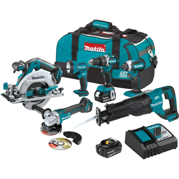 Makita 18V LXT Lithium-Ion Brushless Cordless 6-Pc. Combo Kit