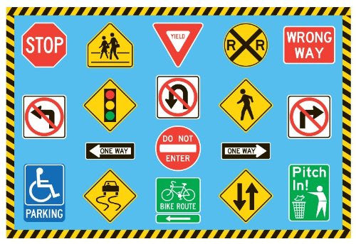 Traffic Signs Childrens Rug