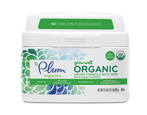 Paquete de 4 fórmulas infantiles orgánicas Plum Organics Grow Well, 21 oz