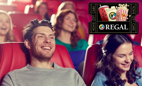 $10 por una tarjeta de regalo electrónica de Regal Cinemas de $15