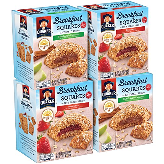 20-Count Quaker Breakfast Squares Variety Pack (Apple Cinnamon & Strawberry)