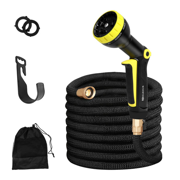 50 Foot Garden Hose With Nozzle And Brass Connector