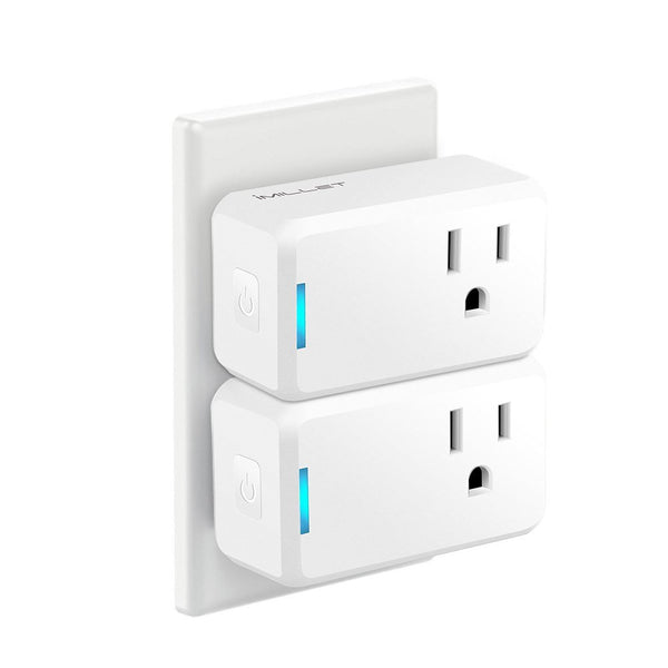 Pack de 2 enchufes inteligentes WiFi, funciona con Alexa