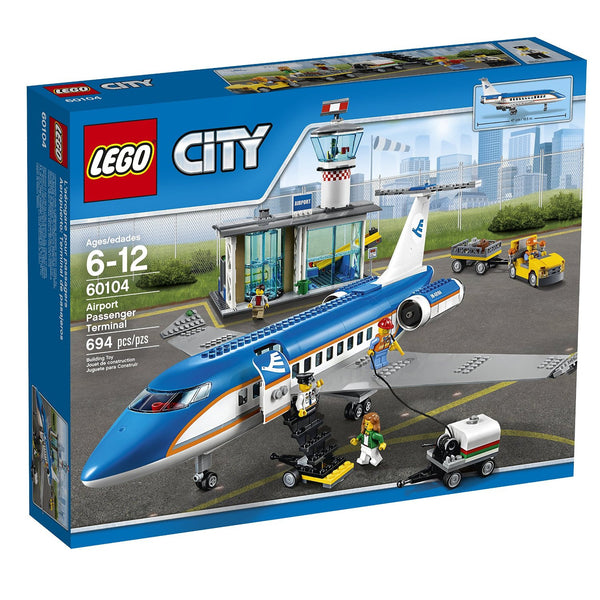 Kit de construcción de la terminal de pasajeros del aeropuerto de LEGO City (694 piezas)