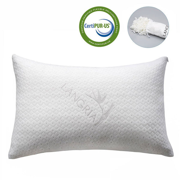 Bamboo Shredded Memory Foam Pillow with Zip Cover