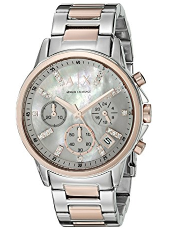 Armani Exchange smart women's chronograph stainless steel watch