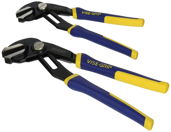 IRWIN Tools VISE-GRIP GrooveLock Pliers, Straight Jaw, 8- and 10-inch