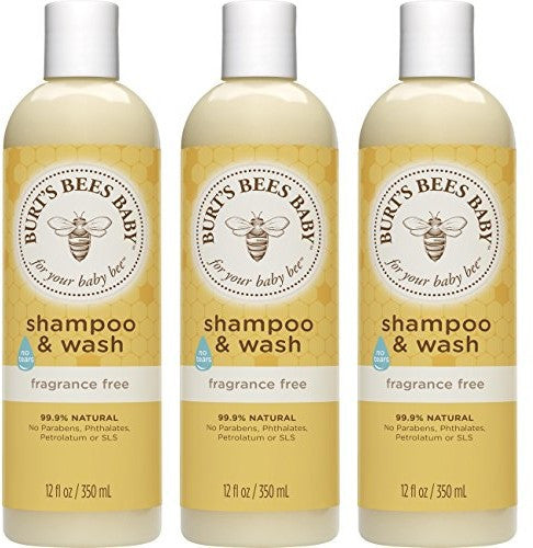 Pack of 3 Burt's Bees Baby Shampoo & Wash, 12 oz