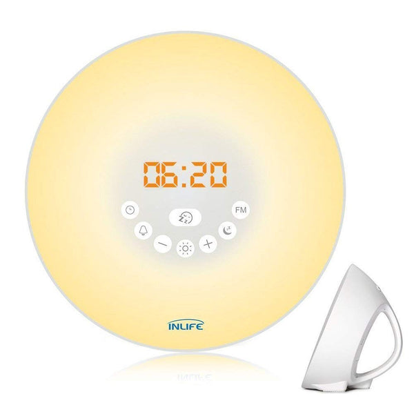 7 Color Wake Up Sunrise Alarm Clock With FM Radio