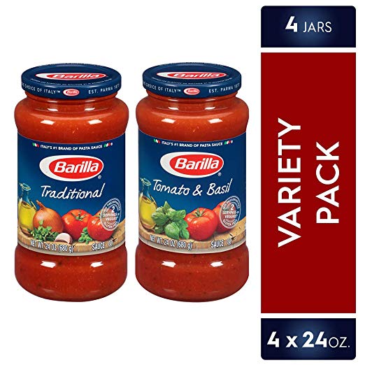4-Count 24oz Barilla Pasta Sauce Variety Pack