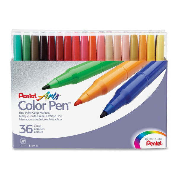Set of 36 Pentel Color Pens