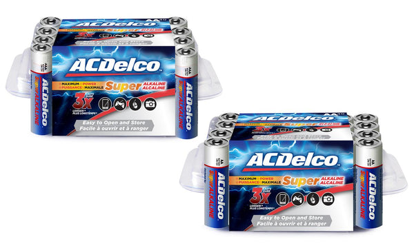 Pilas alcalinas ACDelco de máxima potencia AA o AAA (paquete de 24)