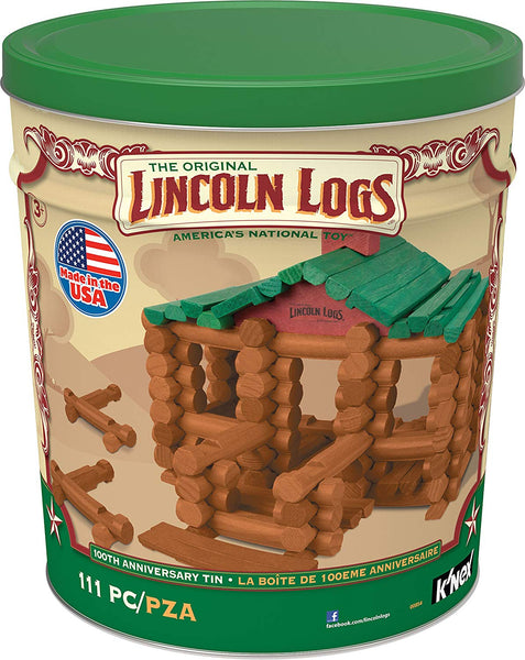 111 All-Wood Pieces of Lincoln Logs