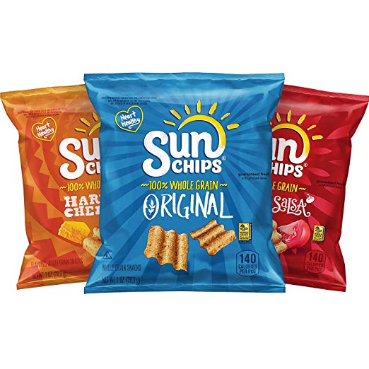 Paquete variado de chips multigrano Sunchips de 40 bolsas