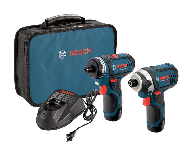 Bosch 12V Max Drill/Driver w/ Impact Driver + Batteries/Charge Kit