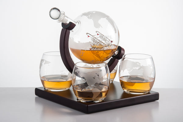 5 Piece Whiskey Decanter Gift Sets On Sale