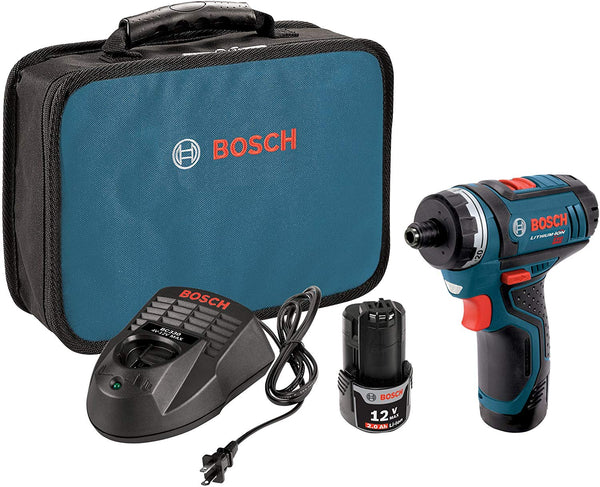 Bosch 2 Speed Pocket Driver Kit With 2 Lithium-Ion Batteries, Charger And Case