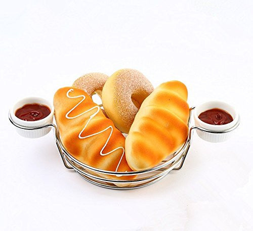 Food grade basket with 2 mini seasoning cups