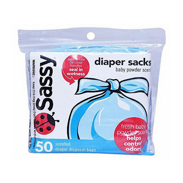 Paquete de 50 bolsas de pañales desechables Sassy