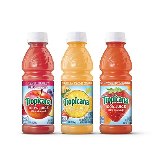 24 Bottles Of Tropicana Grapefruit, Apple Or Orange Juice