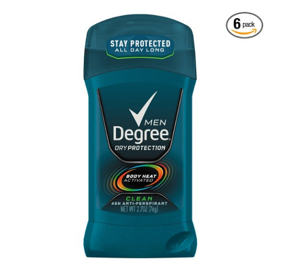 Pack of 6 Degree men's deodorant