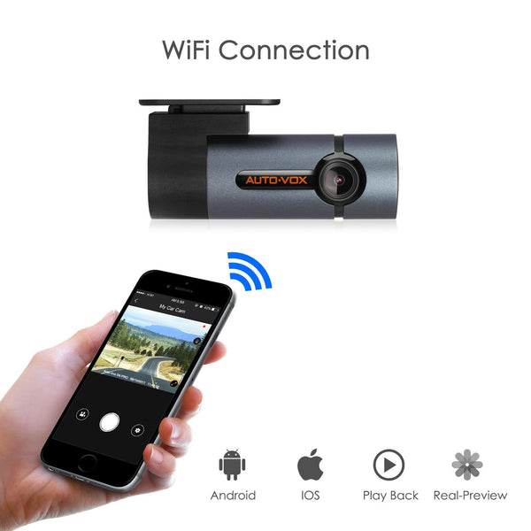 WiFi dash cam with loop recording