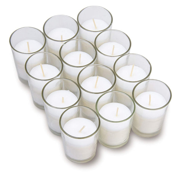 40% de descuento en velas votivas de 15 horas de duración en soportes transparentes