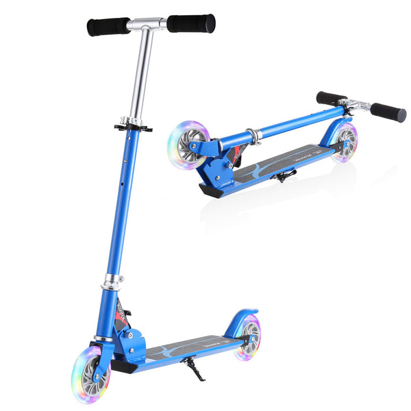 Patinete plegable con 2 ruedas con luz LED (4 colores)