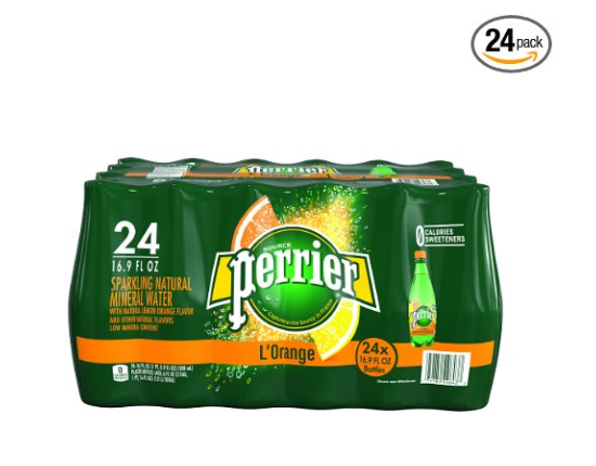 Pack of 24 Perrier L'Orange sparkiling water
