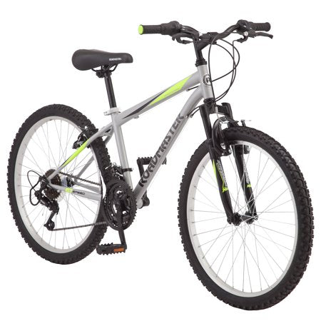 Roadmaster Bicicleta de montaña para niño Granite Peak de 24", color plateado