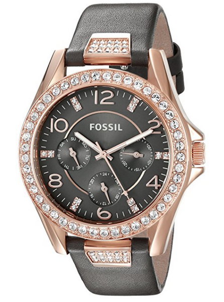 Fossil Riley Multifunction Leather Watch