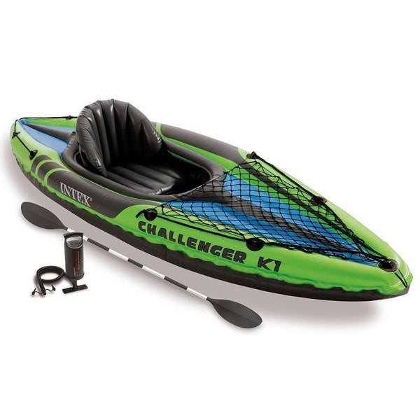 1-Person Inflatable Kayak Set with Aluminum Oars