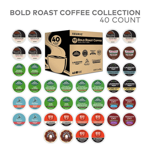 40 K-Cup Bold Variety Sampler, Keurig Single-Serve Coffee