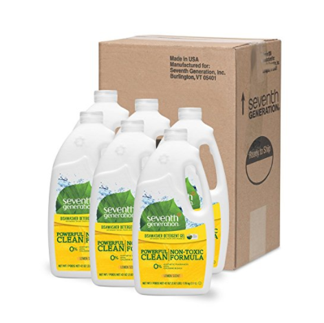 6 bottles of Seventh Generation dishwasher detergent