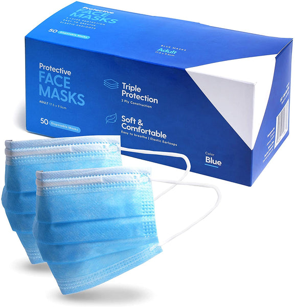 50 Disposable Face Masks