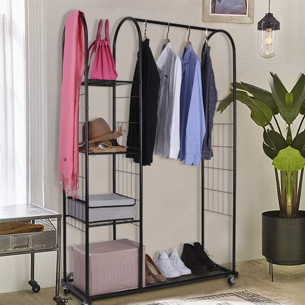 Perchero para ropa resistente con ruedas