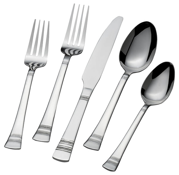 51-piece stainless steel flatware set