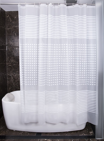 Shower curtain with hooks
