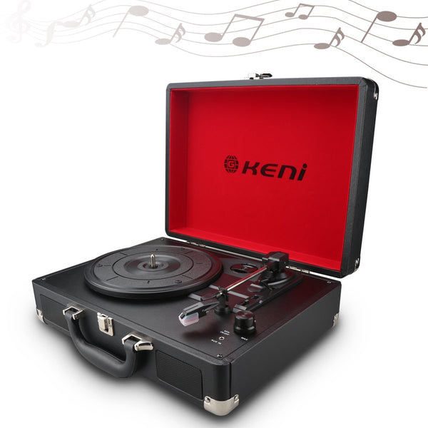 3-Speed Portable Stereo Turntable with Built in Speakers