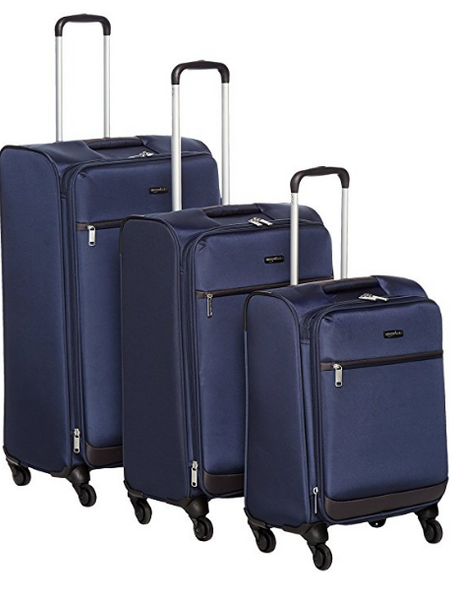 Juego de maletas giratorias Softside de AmazonBasics
