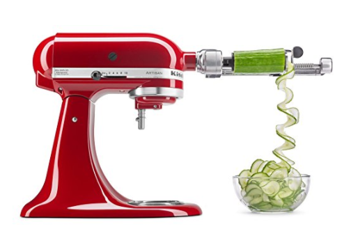 Accesorio para espiralizador KitchenAid con pelar, descorazonar y rebanar