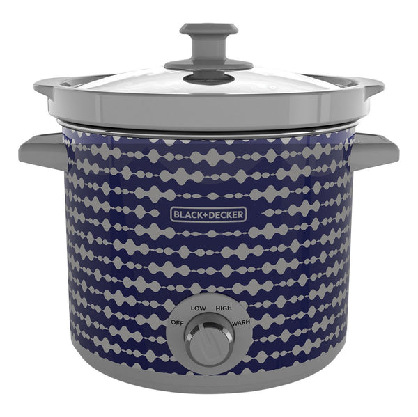 Olla de cocción lenta BLACK+DECKER de 4 cuartos con soporte para tapa incorporado